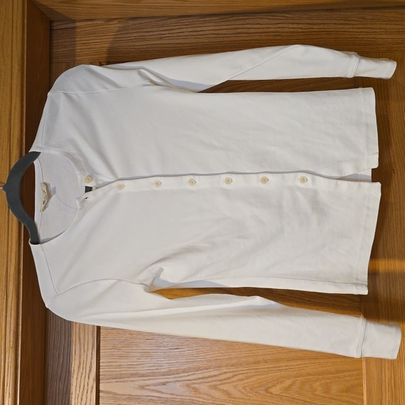 Madewell Ribbed Button-Front Cardigan white XS $55 - Picture 10 of 11